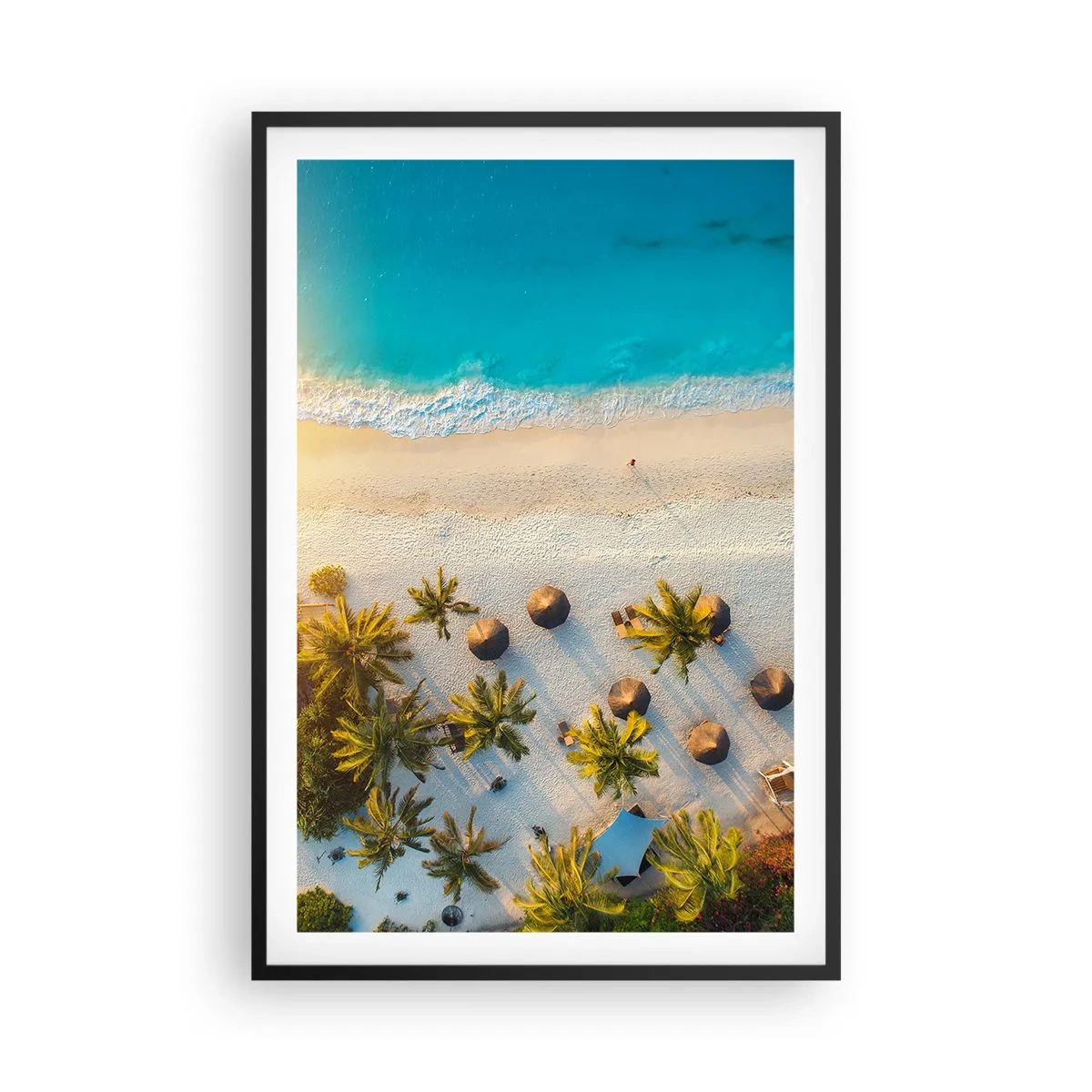 Poster in een zwarte lijst - Welkom in het paradijs - 61x91 cm