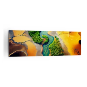 Schilderen op canvas - Levengevende rivier - 160x50 cm
