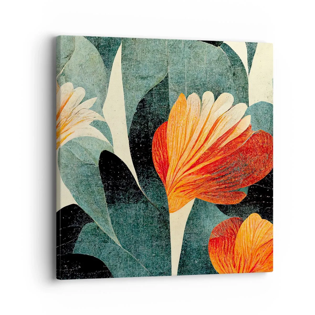 Schilderen op canvas - De hitte van de tropen en de koelte van het groen - 40x40 cm