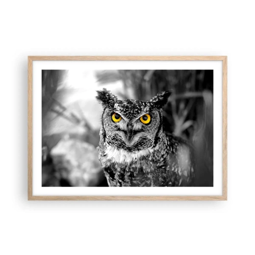 Een poster in een licht eiken lijst - Niets zal zich verbergen - 70x50 cm