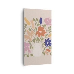 Schilderen op canvas - Fijn boeket - 65x120 cm