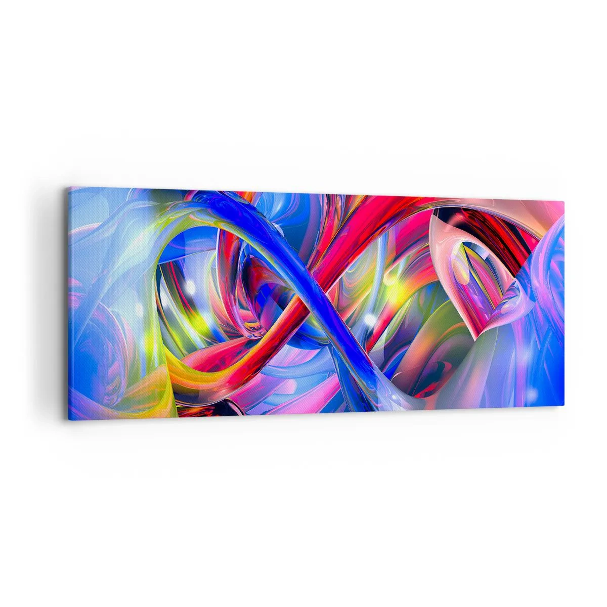 Schilderen op canvas - Een dans van kleuren - 120x50 cm