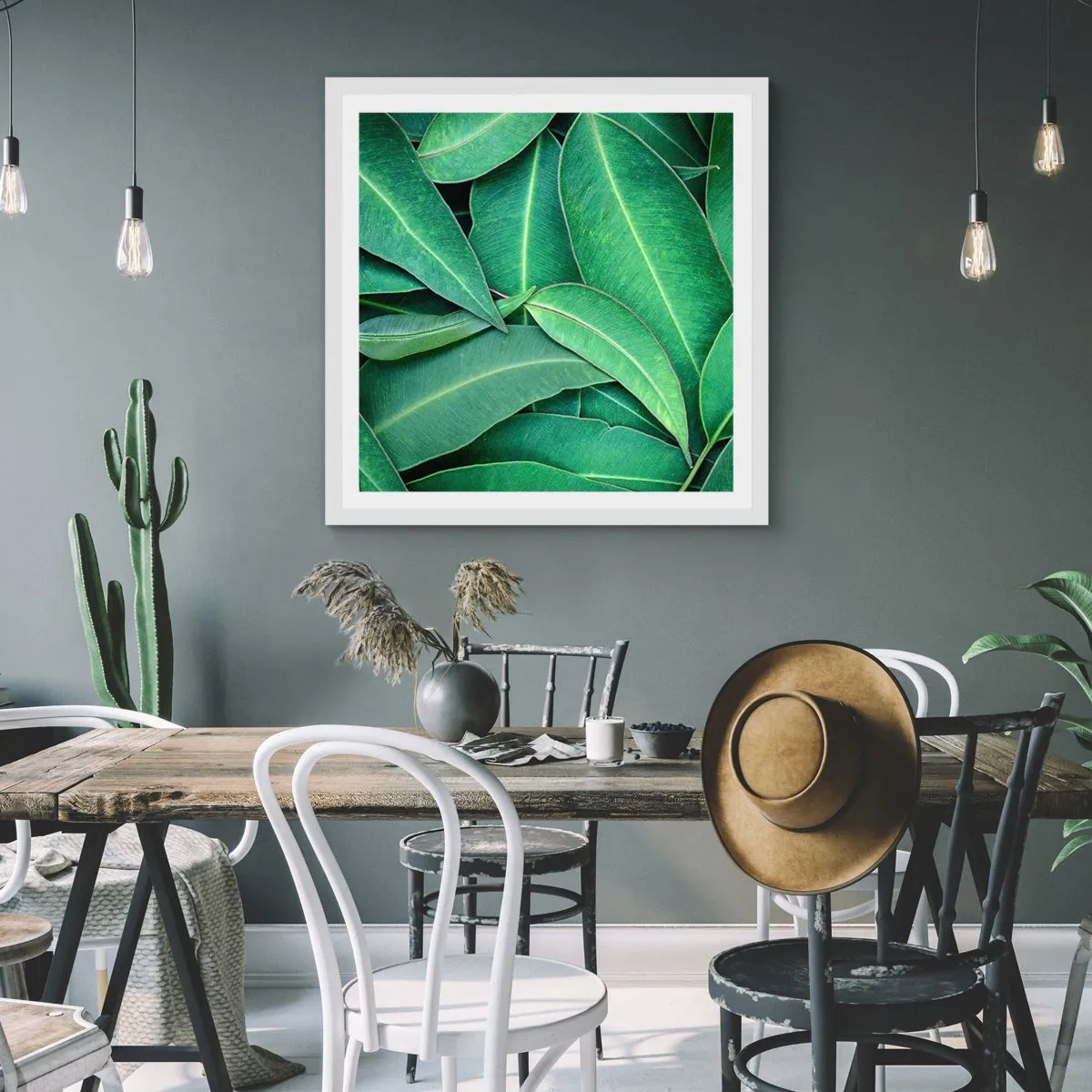 Poster in een witte lijst - Sappig en fris - 40x40 cm