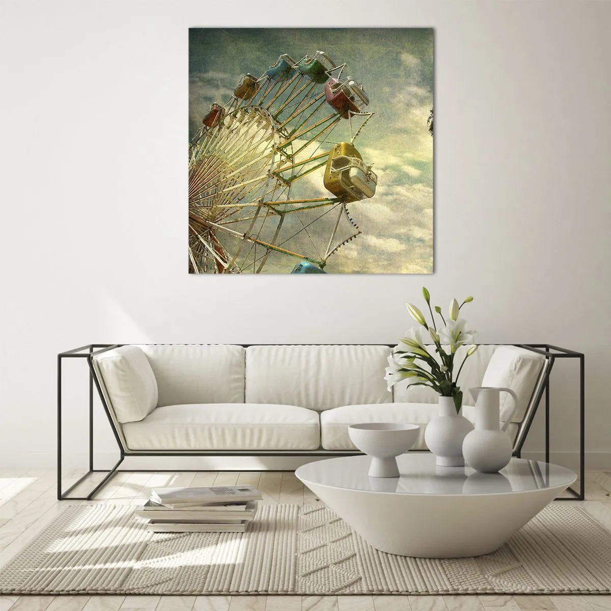 Schilderen op glas - Het zal zo zijn, het zal leuk zijn..., - 50x50 cm