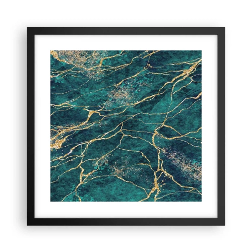 Poster in een zwarte lijst - Goudmijn - 40x40 cm