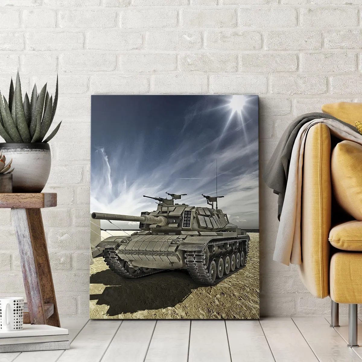 Schilderen op canvas - Een militaire droom - 70x100 cm