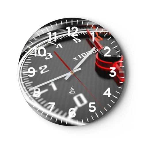Wandklok - Klok - Geef vol gas - 40x40 cm