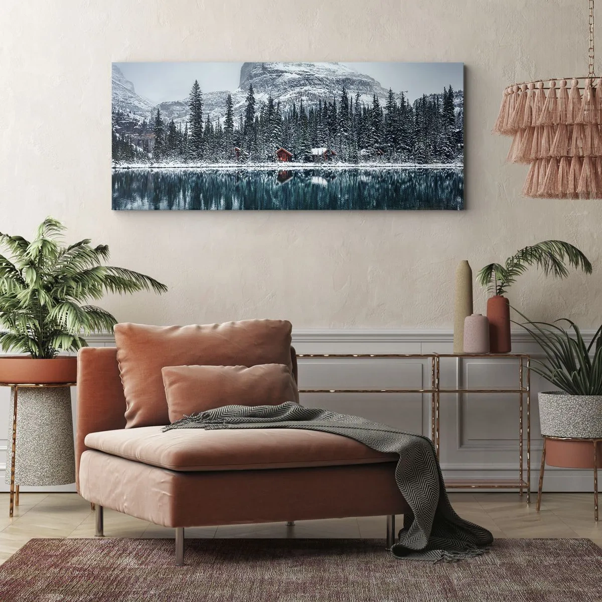 Schilderen op canvas - Canadese stilte - 120x50 cm