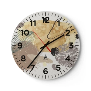 Wandklok - Klok - Toegepaste plumcologie - 40x40 cm