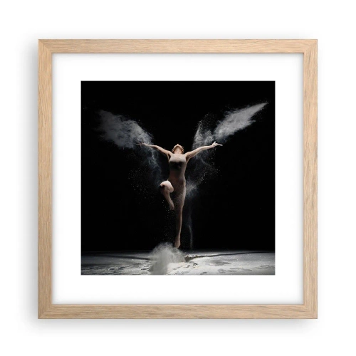 Een poster in een licht eiken lijst - Elfen bestaan - 30x30 cm