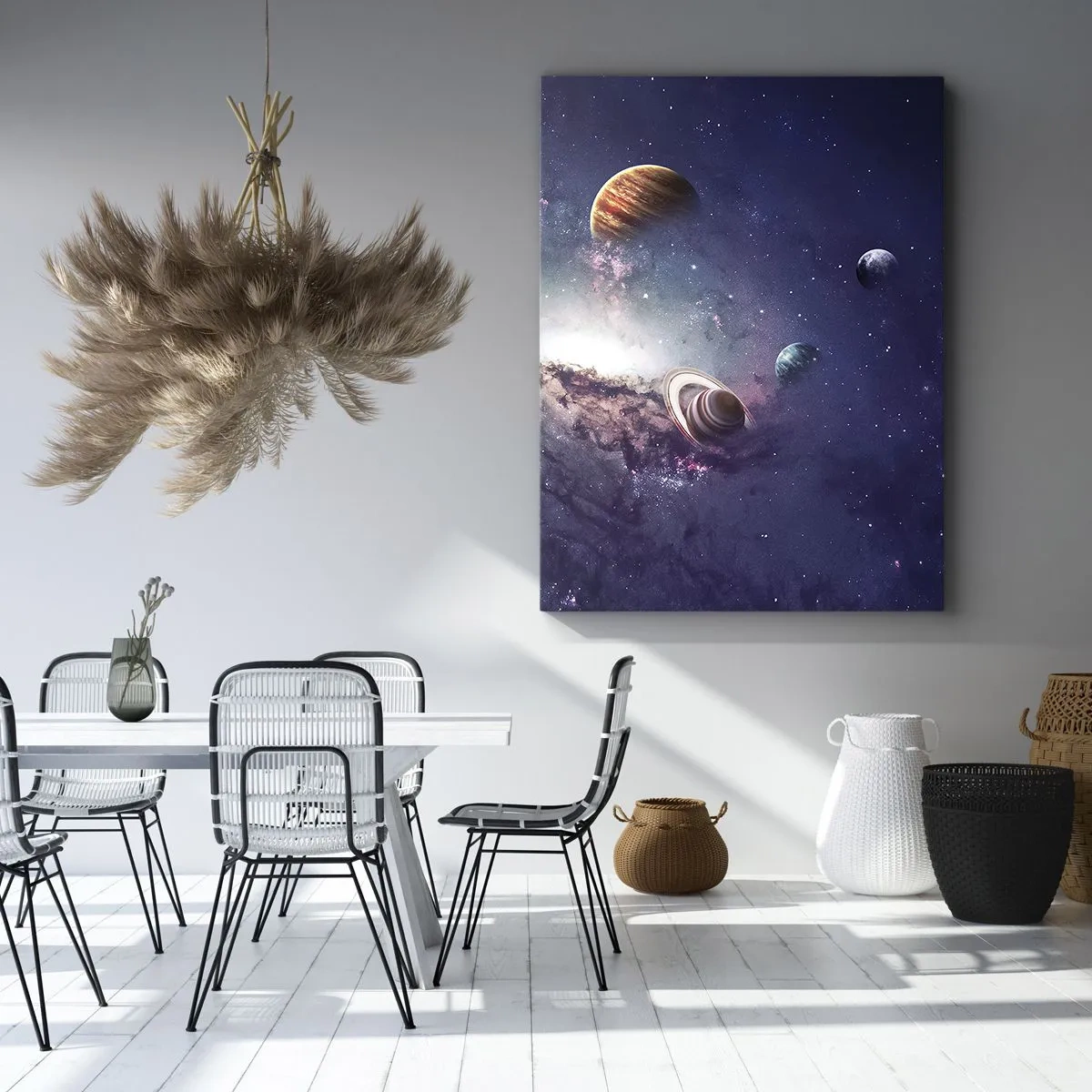 Schilderen op canvas - Zonne-dans systeem - 55x100 cm