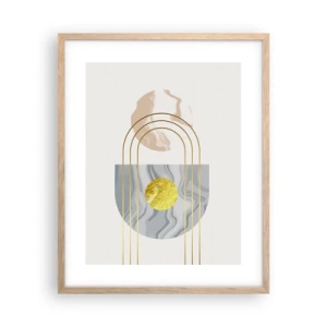 Een poster in een licht eiken lijst - Helderheid en schittering - 40x50 cm