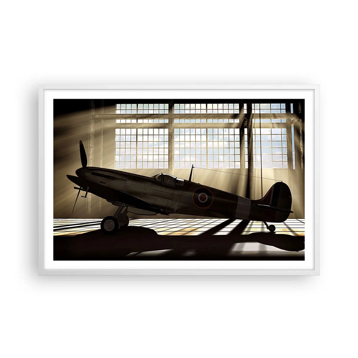 Poster in een witte lijst - De rust van een krijger - 91x61 cm