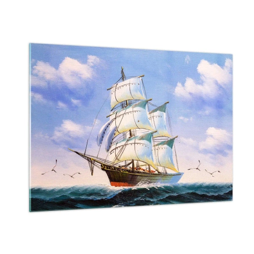 Schilderen op glas - Trots met de wind - 100x70 cm