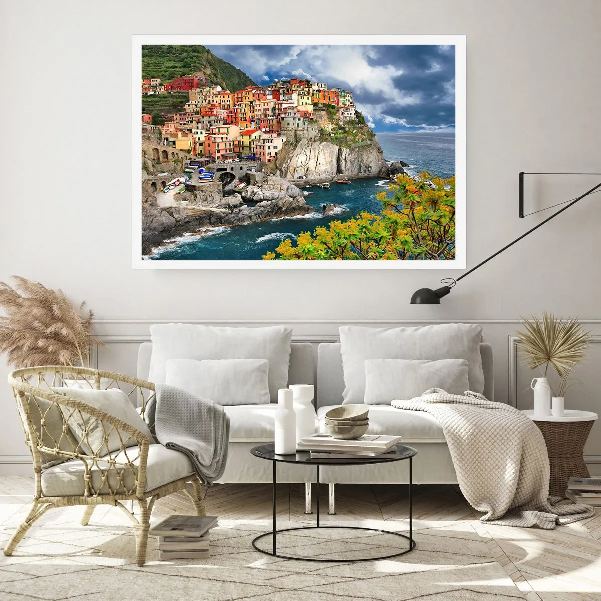 Poster - Een groepje geklampt an de rots - 100x70 cm