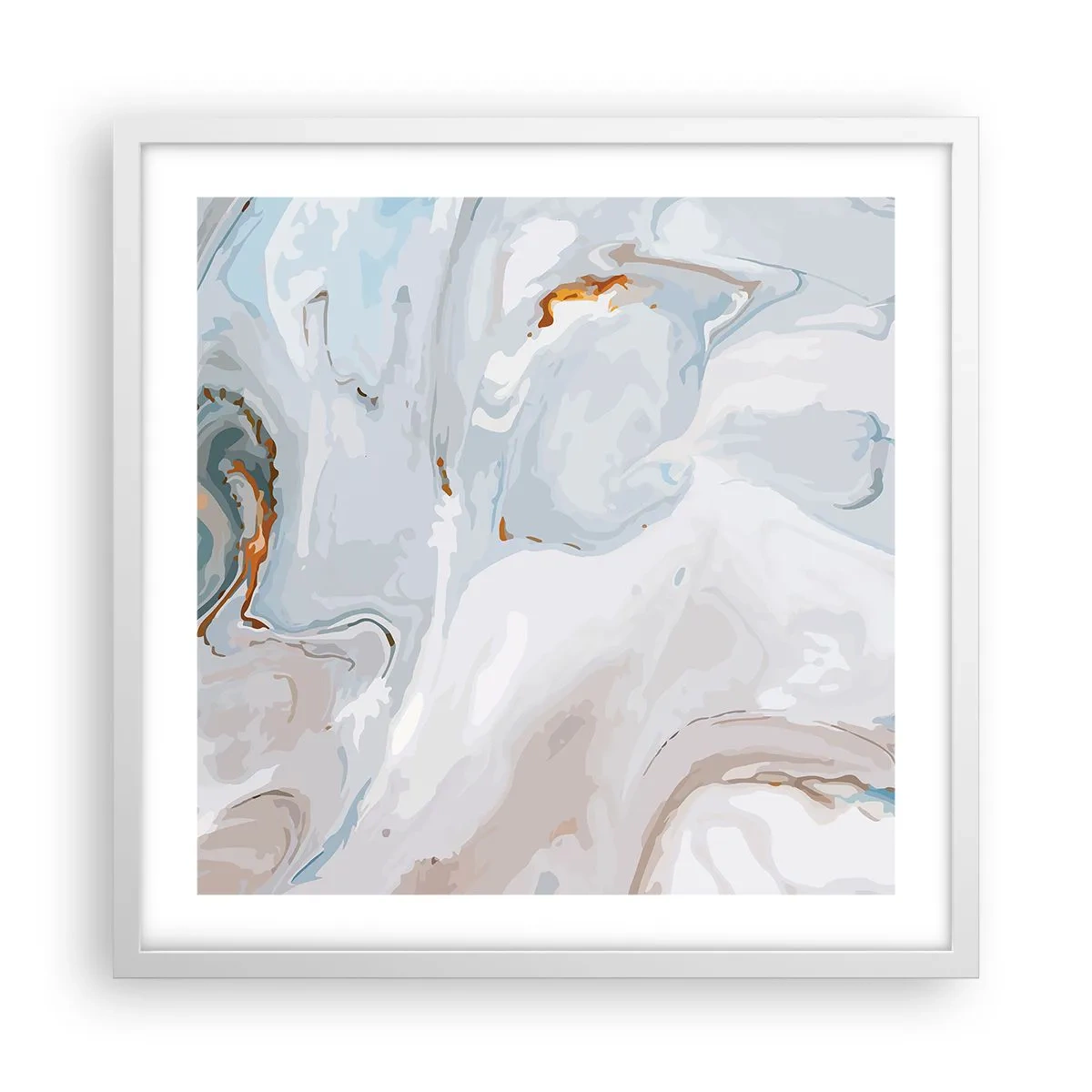 Poster in een witte lijst - Het wit is verheven - 50x50 cm