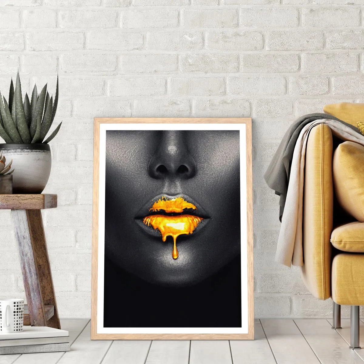 Een poster in een licht eiken lijst - Goldmouth - 30x40 cm