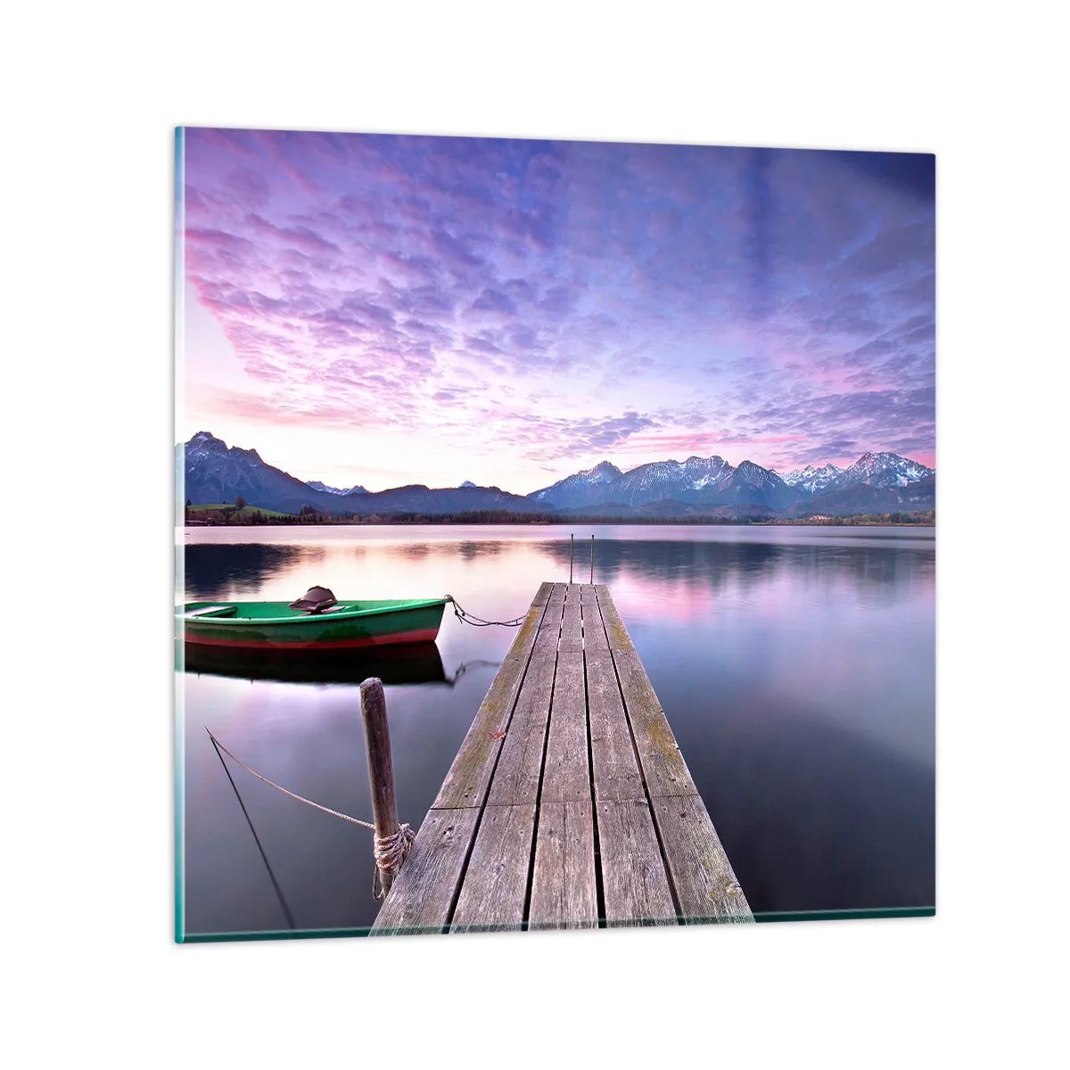 Schilderen op glas - Vriendelijke stilte - 70x70 cm