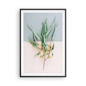 Poster in een zwarte lijst - Subtiliteit in pastelkleuren - 61x91 cm