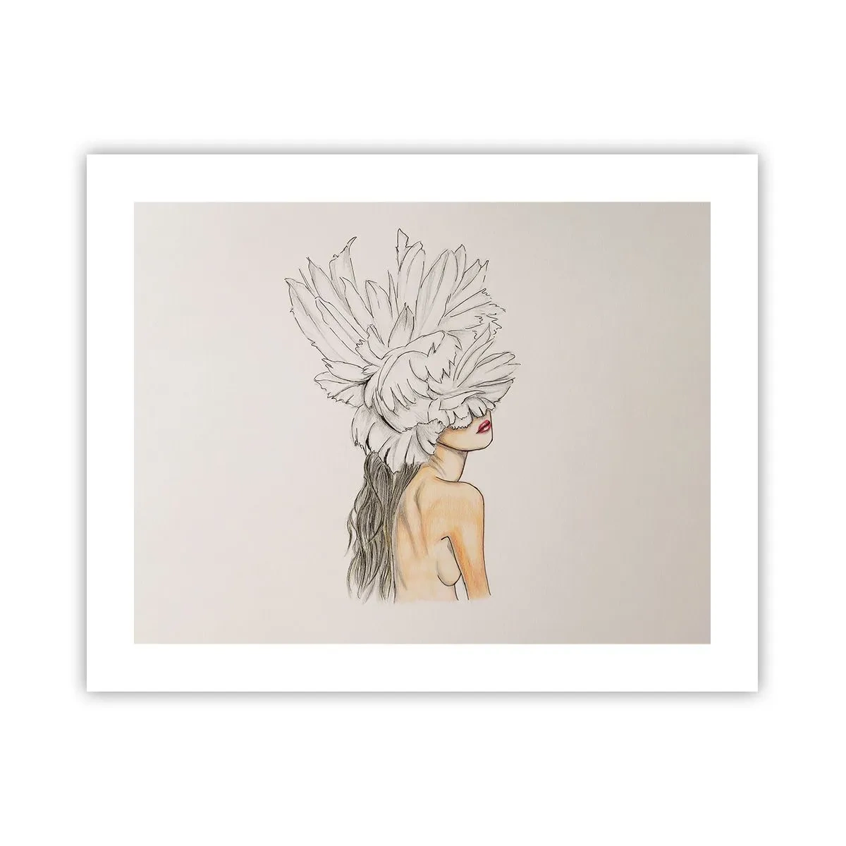Poster - gekroonde schoonheid - 50x40 cm