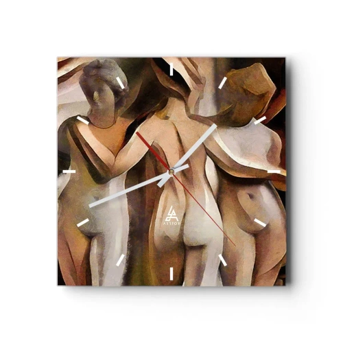 Wandklok - Klok - Drie Gratiën 2.0 - 30x30 cm