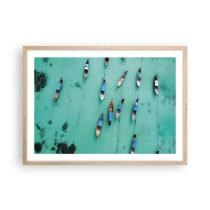 Een poster in een licht eiken lijst - In blijde verwachting - 70x50 cm