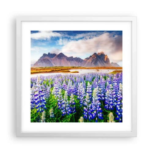 Poster in een witte lijst - Kracht en soberheid naast zachtheid - 40x40 cm