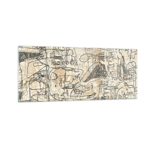 Schilderen op glas - Het wacht om te worden gedecodeerd - 100x40 cm