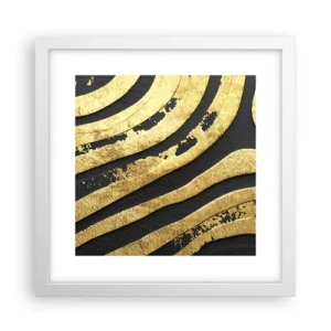 Poster in een witte lijst - Alles vloeit - 30x30 cm