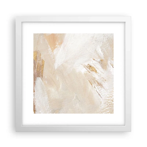 Poster in een witte lijst - Pastelkleurige compositie - 30x30 cm