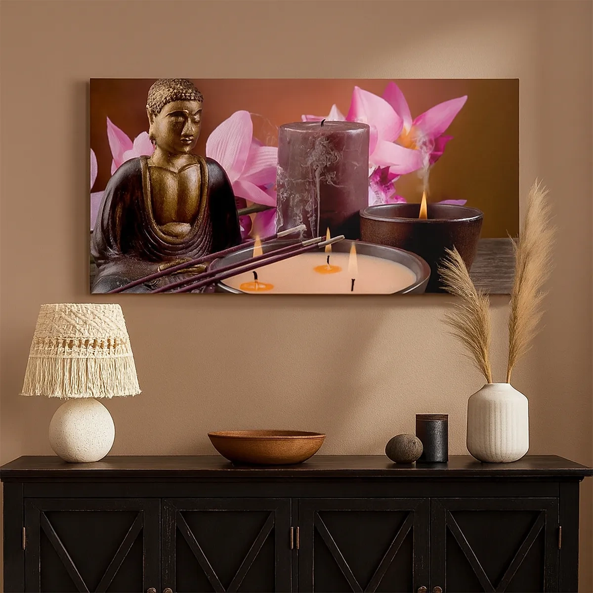 Schilderen op canvas - Maak de geest leeg, kalmeer het lichaam - 30x30 cm