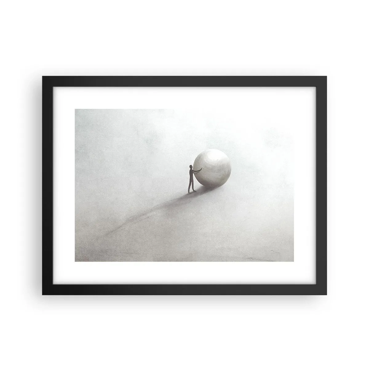 Poster in een zwarte lijst - Het spel van het leven - 40x30 cm
