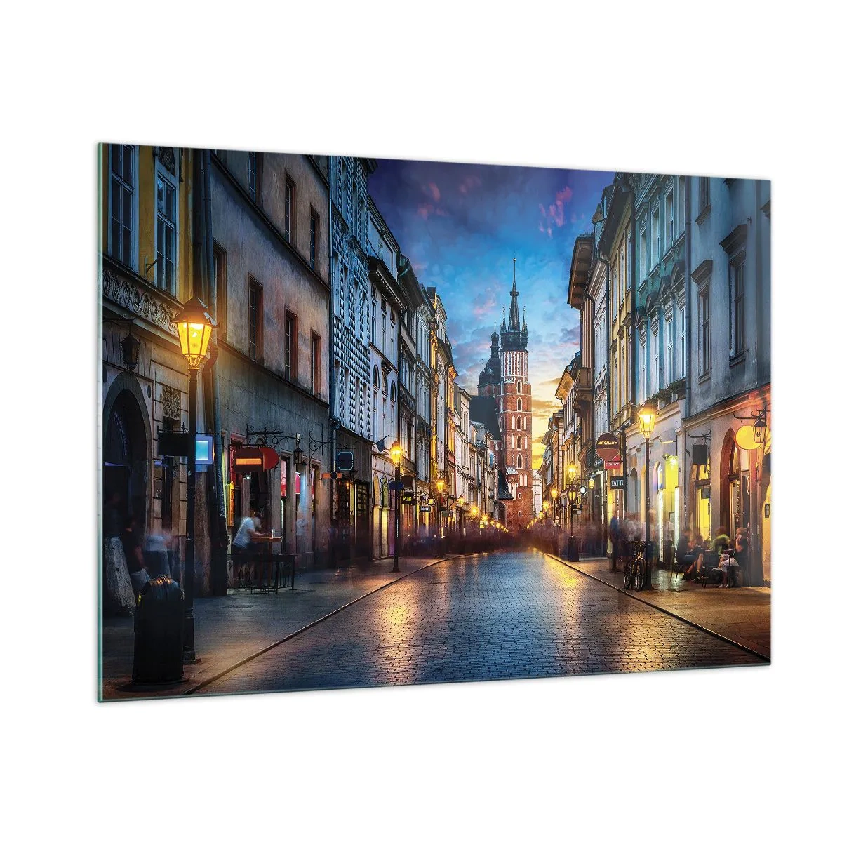 Schilderen op glas - Charme van Krakau - 100x70 cm
