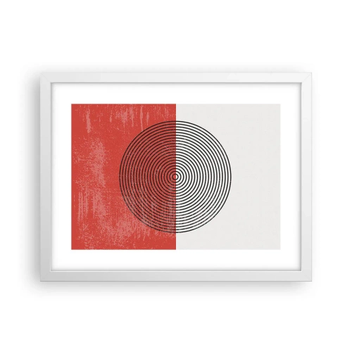 Poster in een witte lijst - Op de kop geslagen - 40x30 cm