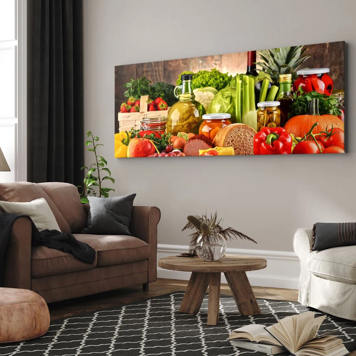 Schilderen op canvas - Gerookt, gebakken en gemarineerd - 120x50 cm