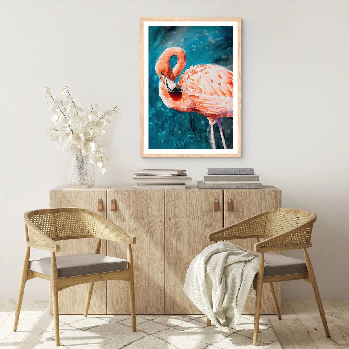 Een poster in een licht eiken lijst - Decoratief van aard - 61x91 cm