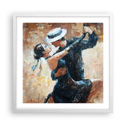Poster in een witte lijst - A la Rudolf Valentino - 50x50 cm