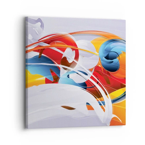 Schilderen op canvas - De dans van de elementen - 30x30 cm