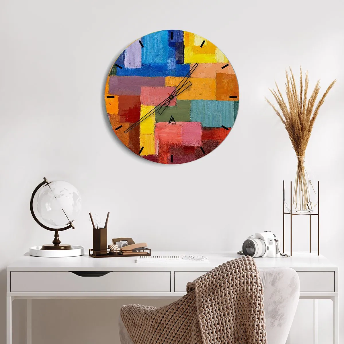 Wandklok - Klok - Elk is anders, allemaal kleurrijk - 40x40 cm