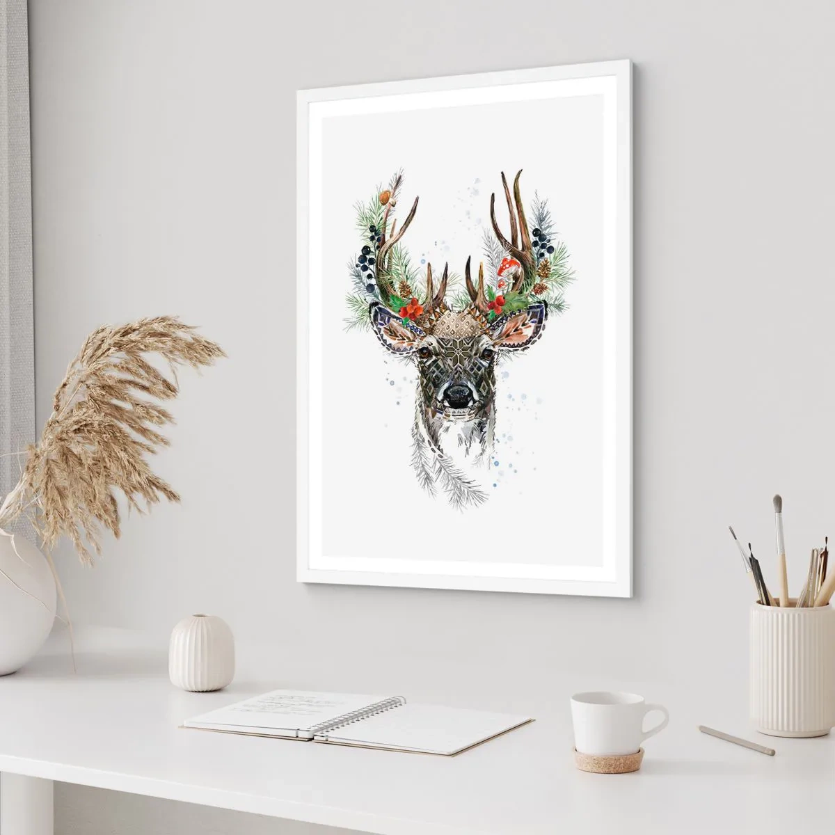 Poster in een witte lijst - In een feestelijk gewaad - 50x70 cm