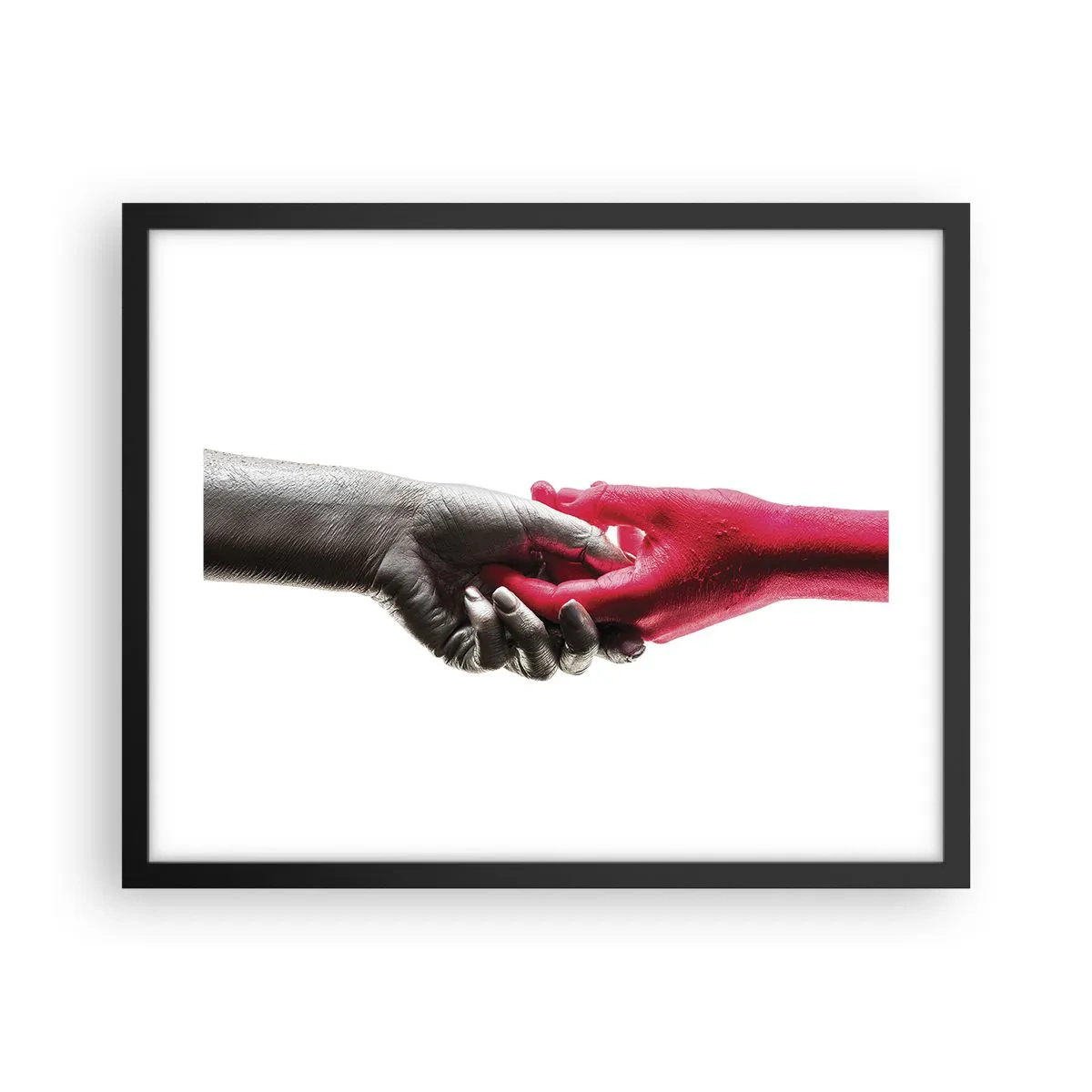Poster in een zwarte lijst - Samen, hoewel anders - 50x40 cm
