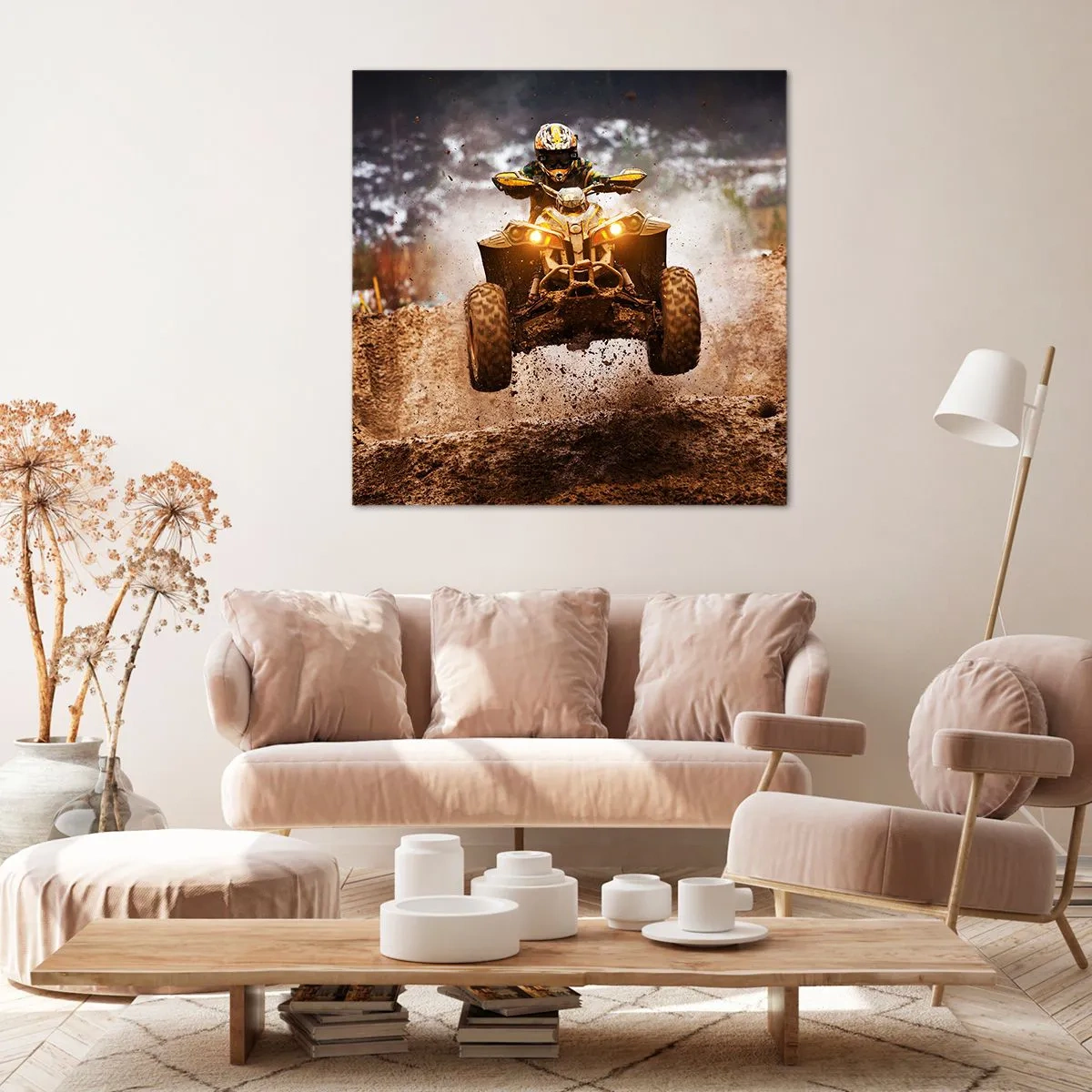 Schilderen op canvas - No risk no fun - 50x50 cm