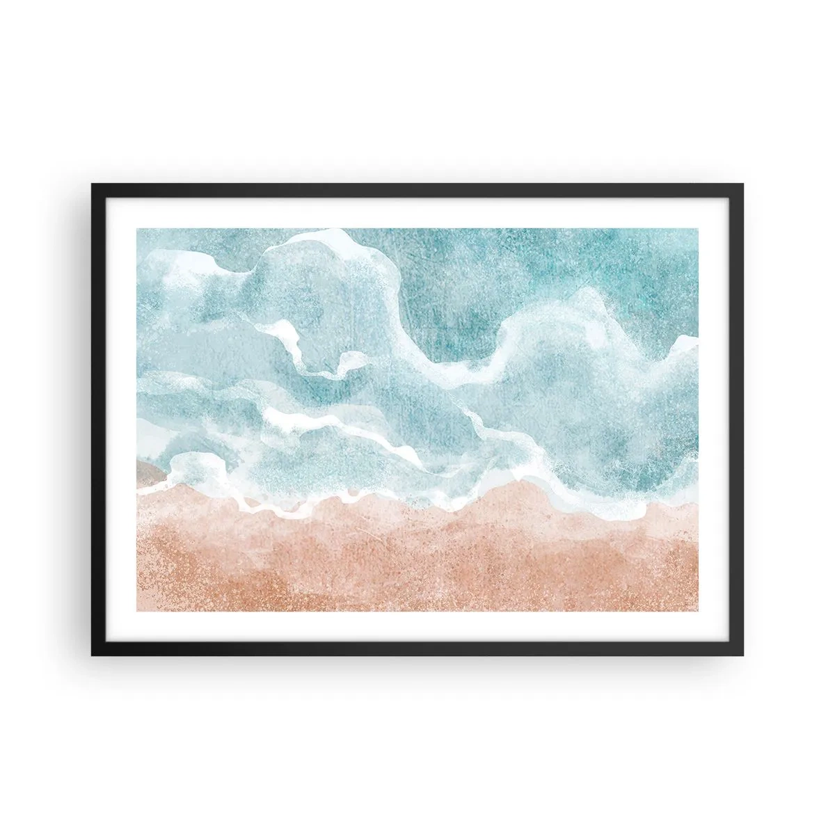 Poster in een zwarte lijst - Wolkenabstractie - 70x50 cm