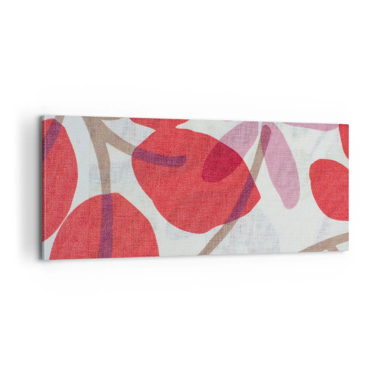 Schilderen op canvas - Bloemstuk in roze - 100x40 cm