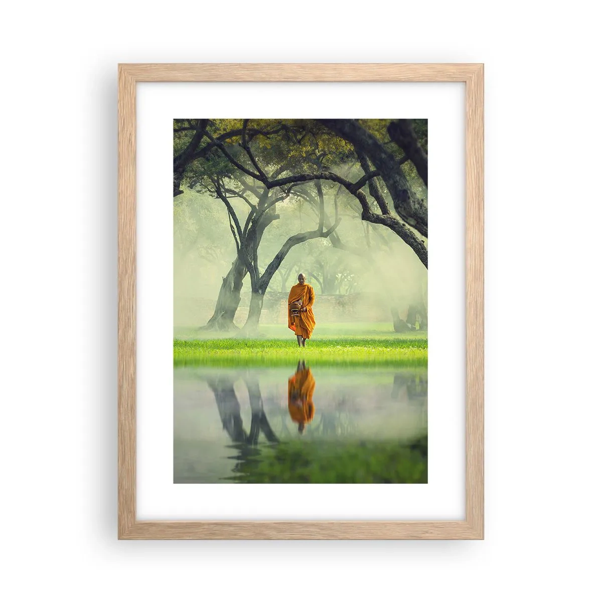 Een poster in een licht eiken lijst - Op weg naar verlichting - 30x40 cm