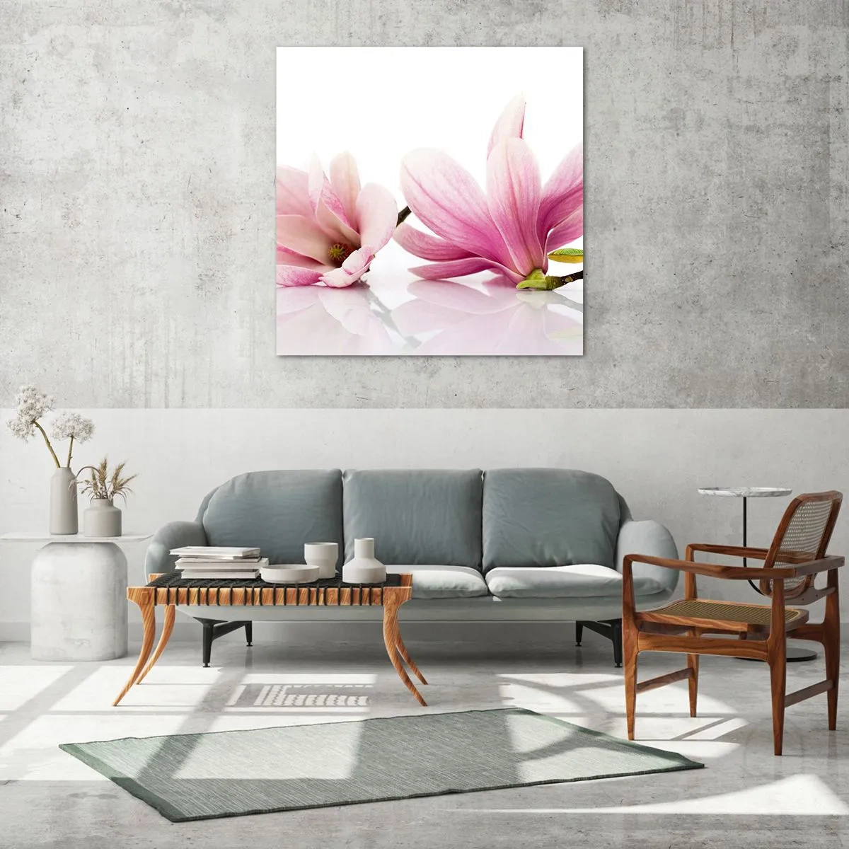 Schilderen op glas - Delicaat als een lentebriesje - 70x70 cm