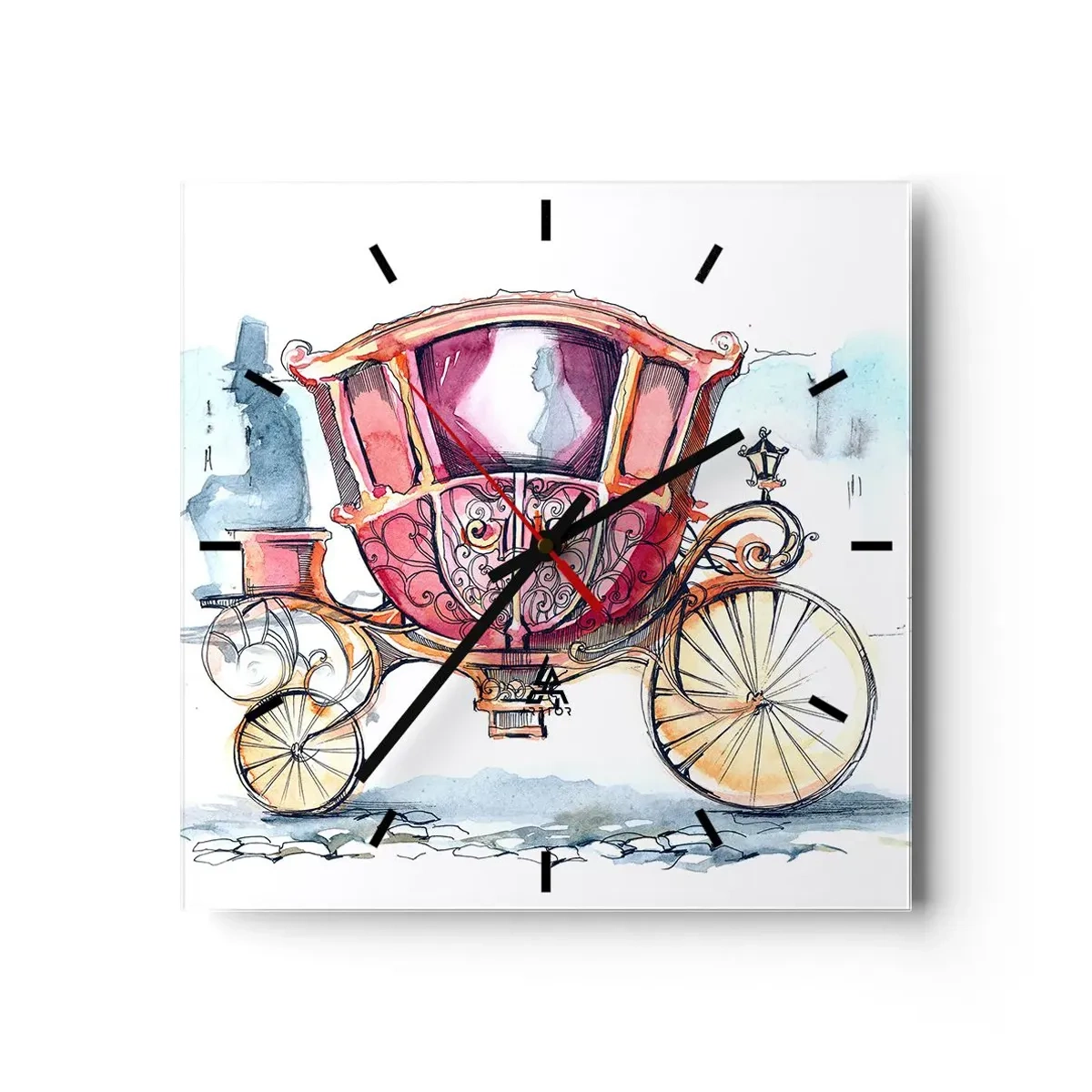 Wandklok - Klok - Naar de bruiloft of naar het bal? - 30x30 cm