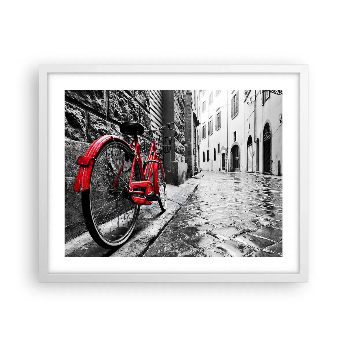 Poster in een witte lijst - Echte schoonheid verveelt niet - 50x40 cm