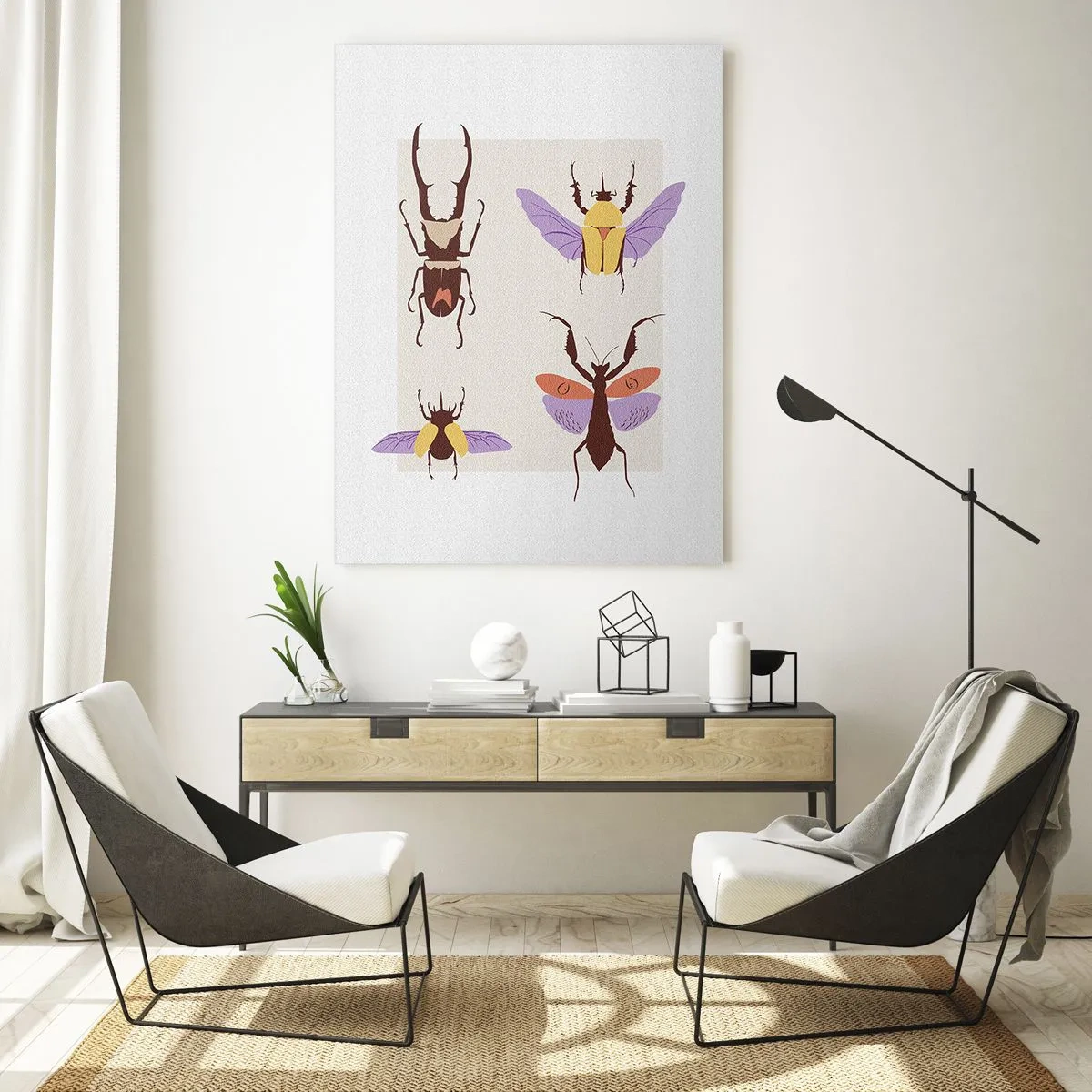 Schilderen op glas - Insectenwereld - 80x120 cm