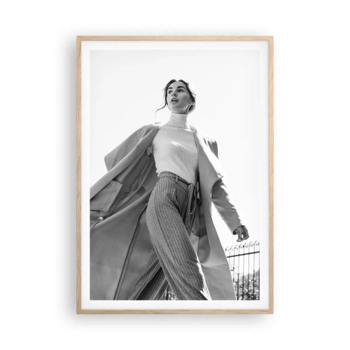 Een poster in een licht eiken lijst - Ga je mee? - 70x100 cm